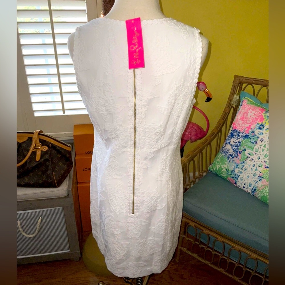 Lilly Pulitzer NWT Mila Stretch Shift White Turtle Pucker Size 2,10 - Picture 6 of 6